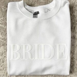 Gildan White Bride Crew Neck Sweatshirt